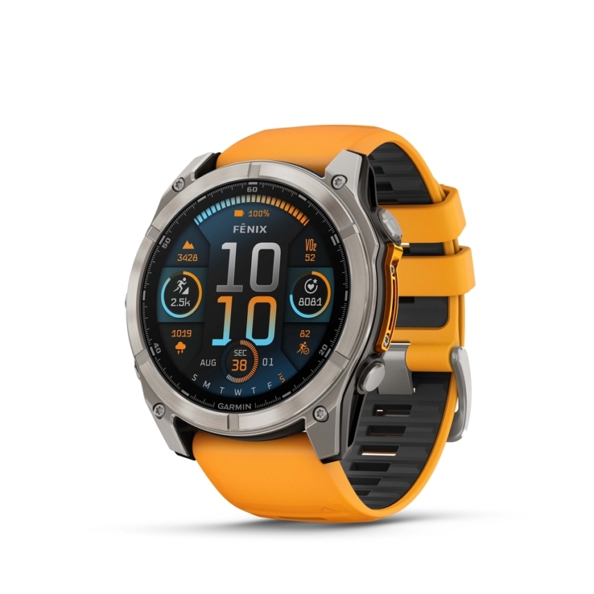 Fenix8-51-HR-Titanium-SparkOrange-Front-left-0015-fenix8-wf-47-51mm-sapphire-bare