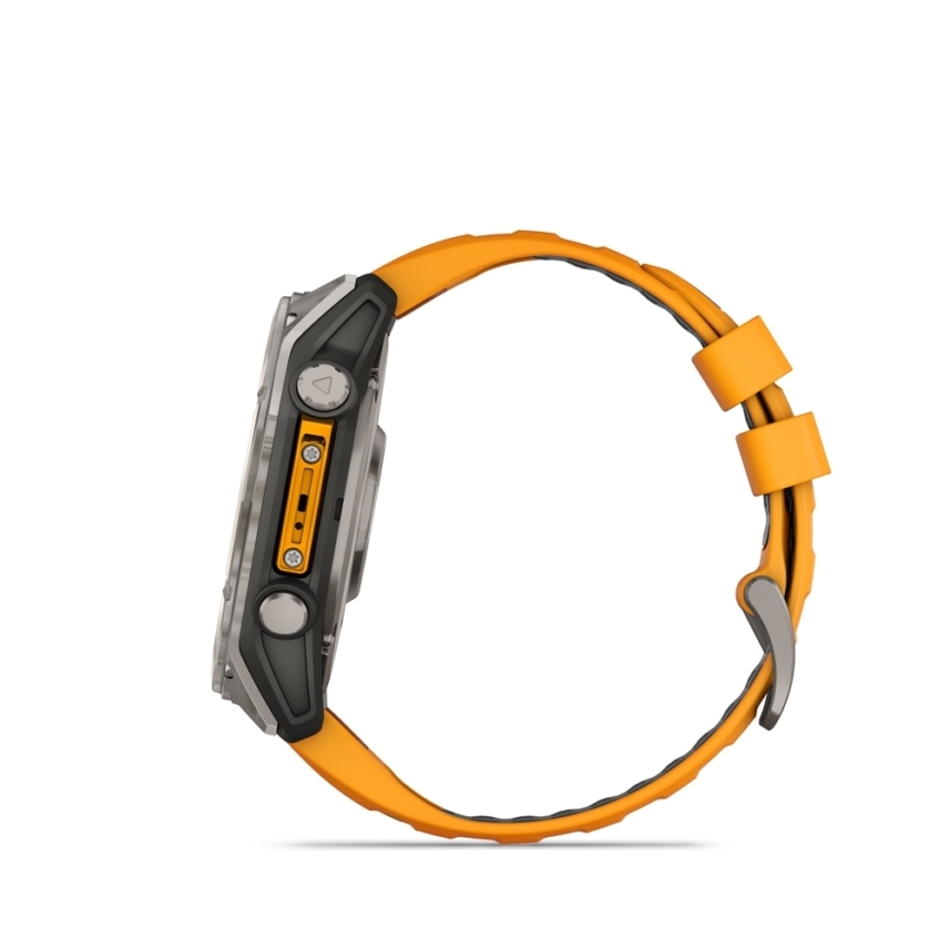 Fenix8-51-Titanium-SparkOrange-Left
