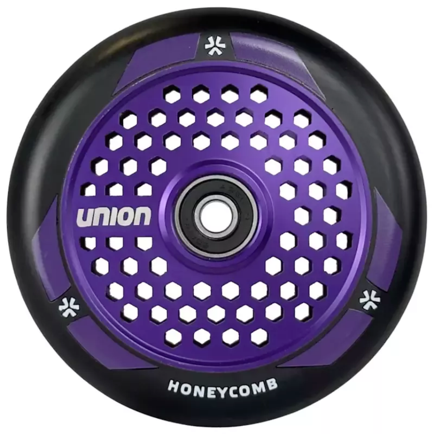 union-honeycomb-pro-scooter-wheel-110mm-black-purple-velohunt